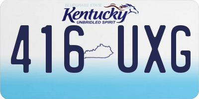 KY license plate 416UXG