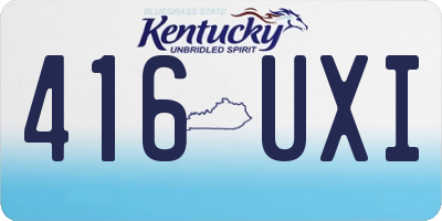 KY license plate 416UXI