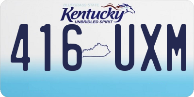 KY license plate 416UXM