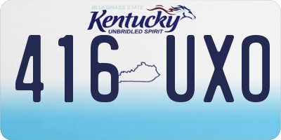 KY license plate 416UXO