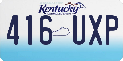 KY license plate 416UXP