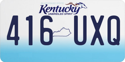 KY license plate 416UXQ
