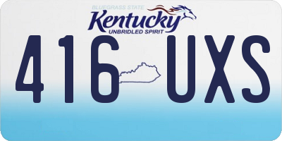 KY license plate 416UXS