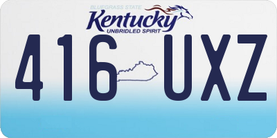 KY license plate 416UXZ