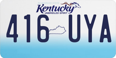 KY license plate 416UYA