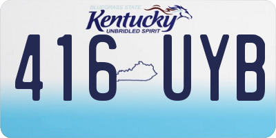 KY license plate 416UYB
