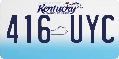 KY license plate 416UYC