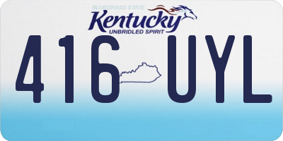 KY license plate 416UYL