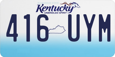 KY license plate 416UYM