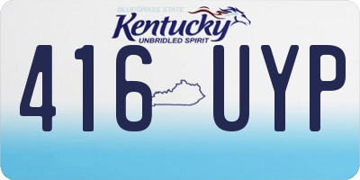 KY license plate 416UYP