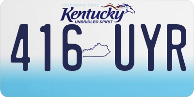 KY license plate 416UYR