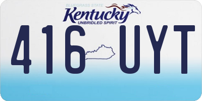 KY license plate 416UYT