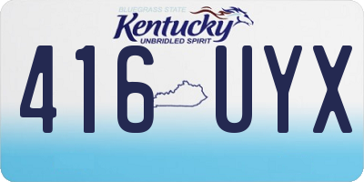 KY license plate 416UYX