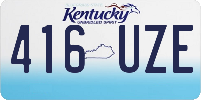 KY license plate 416UZE