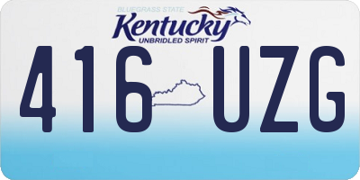 KY license plate 416UZG