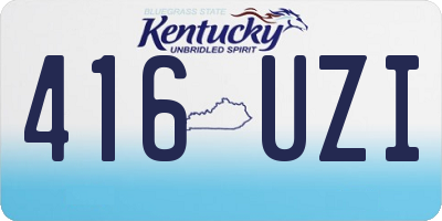 KY license plate 416UZI