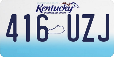 KY license plate 416UZJ