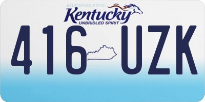 KY license plate 416UZK
