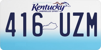 KY license plate 416UZM