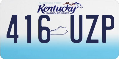 KY license plate 416UZP