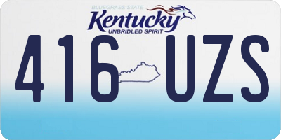 KY license plate 416UZS