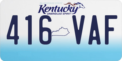 KY license plate 416VAF