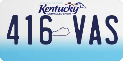 KY license plate 416VAS