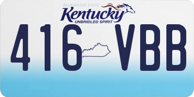 KY license plate 416VBB