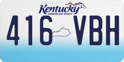 KY license plate 416VBH