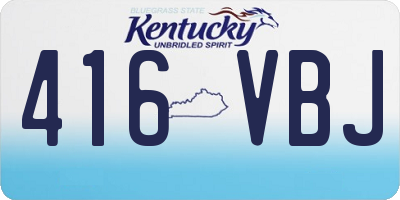 KY license plate 416VBJ