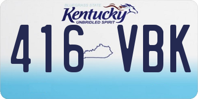 KY license plate 416VBK