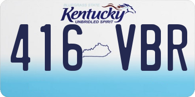 KY license plate 416VBR