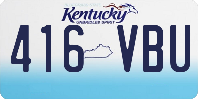 KY license plate 416VBU