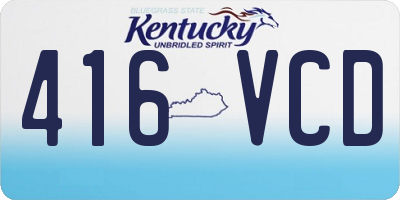 KY license plate 416VCD