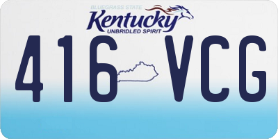 KY license plate 416VCG