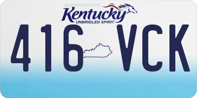 KY license plate 416VCK