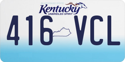 KY license plate 416VCL