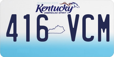 KY license plate 416VCM