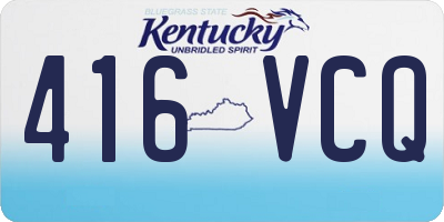 KY license plate 416VCQ