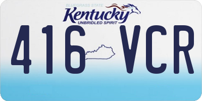 KY license plate 416VCR