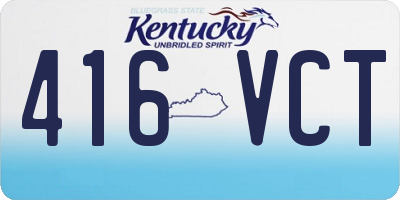 KY license plate 416VCT