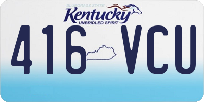 KY license plate 416VCU