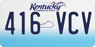 KY license plate 416VCV