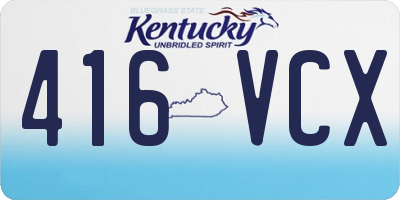 KY license plate 416VCX
