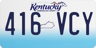 KY license plate 416VCY