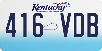 KY license plate 416VDB