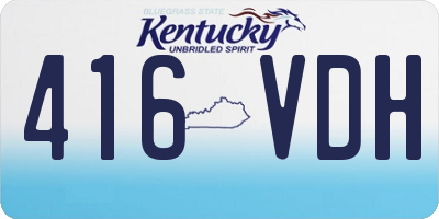 KY license plate 416VDH
