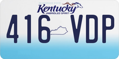 KY license plate 416VDP