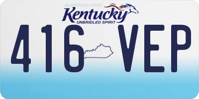 KY license plate 416VEP