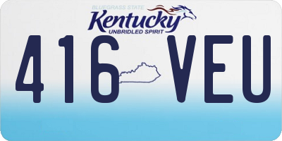 KY license plate 416VEU